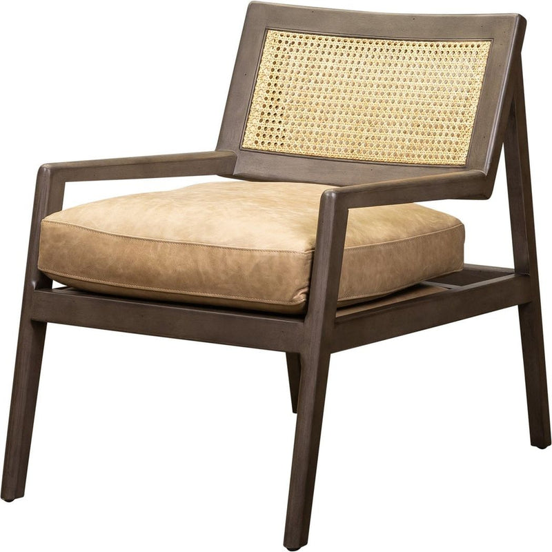 Sterling Cane Detailing Foam Cushion Chair-Accent Chairs-Olivia + Quinn-LOOMLAN