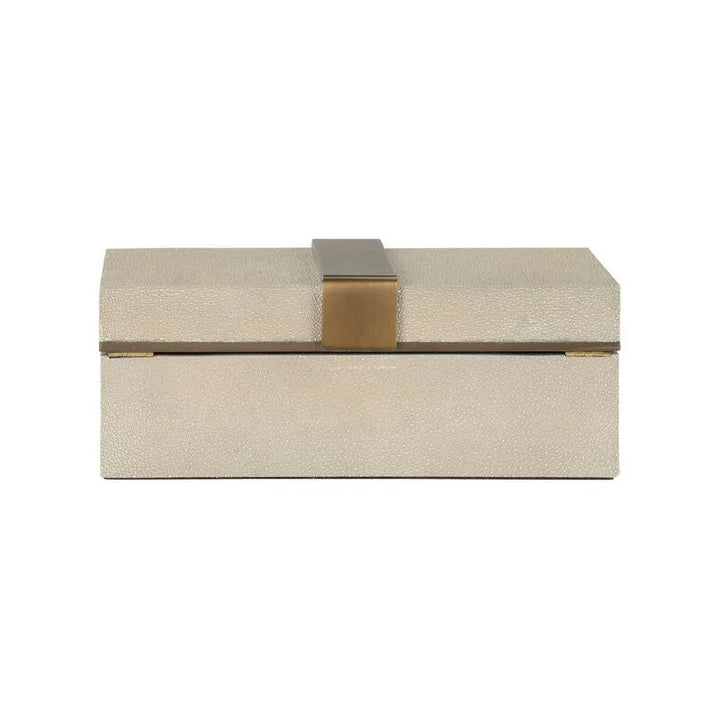 Steven Grey Textured Shagreen Covered Box - LOOMLAN - Wildwood - Boxes & Bowls