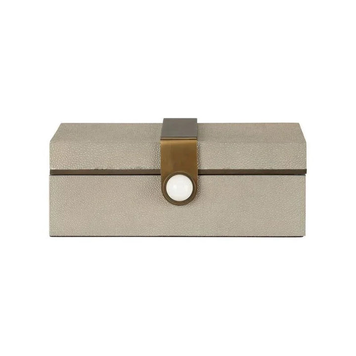Steven Grey Textured Shagreen Covered Box - LOOMLAN - Wildwood - Boxes & Bowls