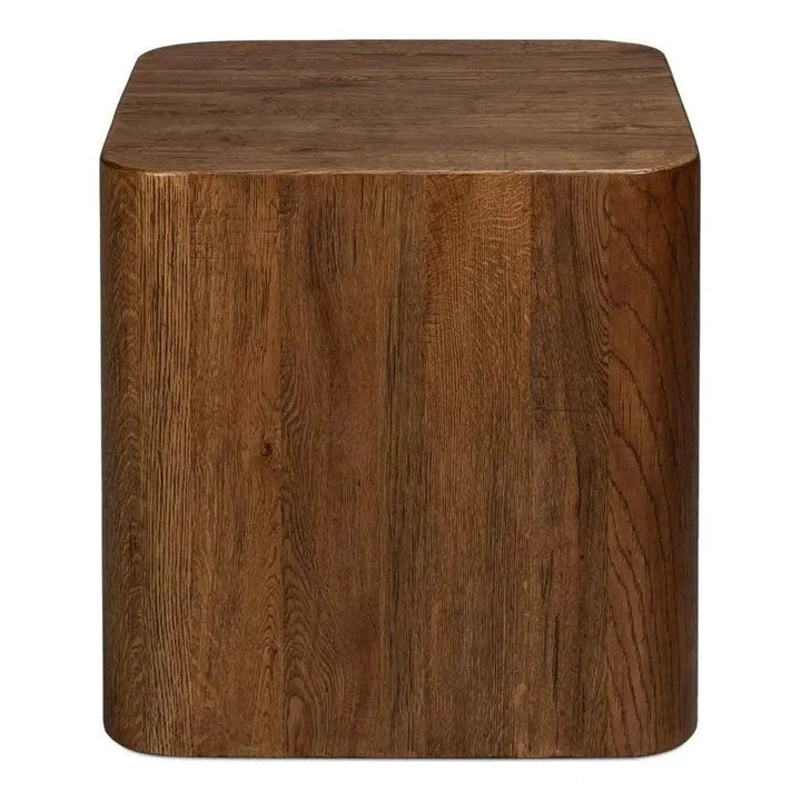 Stewart Natural Wood Square Side Table - LOOMLAN