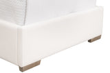 Stewart White Twin Bed Stain Resistant Fabric-Beds-Essentials For Living-LOOMLAN