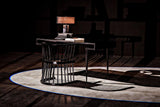 Stiletto Black Steel and Wood Desk-Home Office Desks-Noir-LOOMLAN