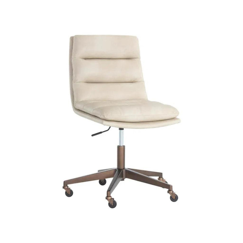 Stinson Leather Office Chair-Office Chairs-SUNPAN-Bravo Cream-LOOMLAN