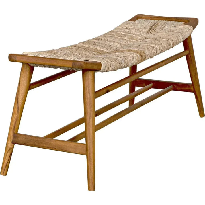 Stockholm Bench with Woven Seat - LOOMLAN - Noir - Bedroom Benches