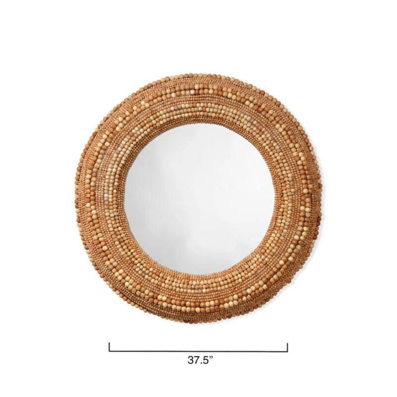 Strand Beaded Mirror - Natural