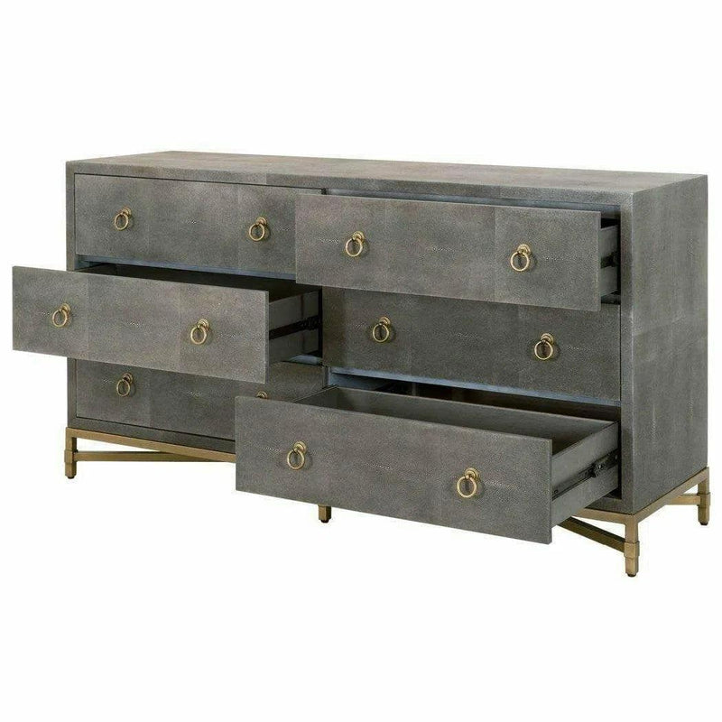 Strand Gray Shagreen 6-Drawer Double Dresser