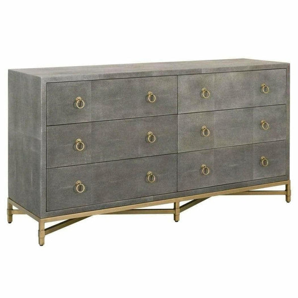 Strand Gray Shagreen 6-Drawer Double Dresser