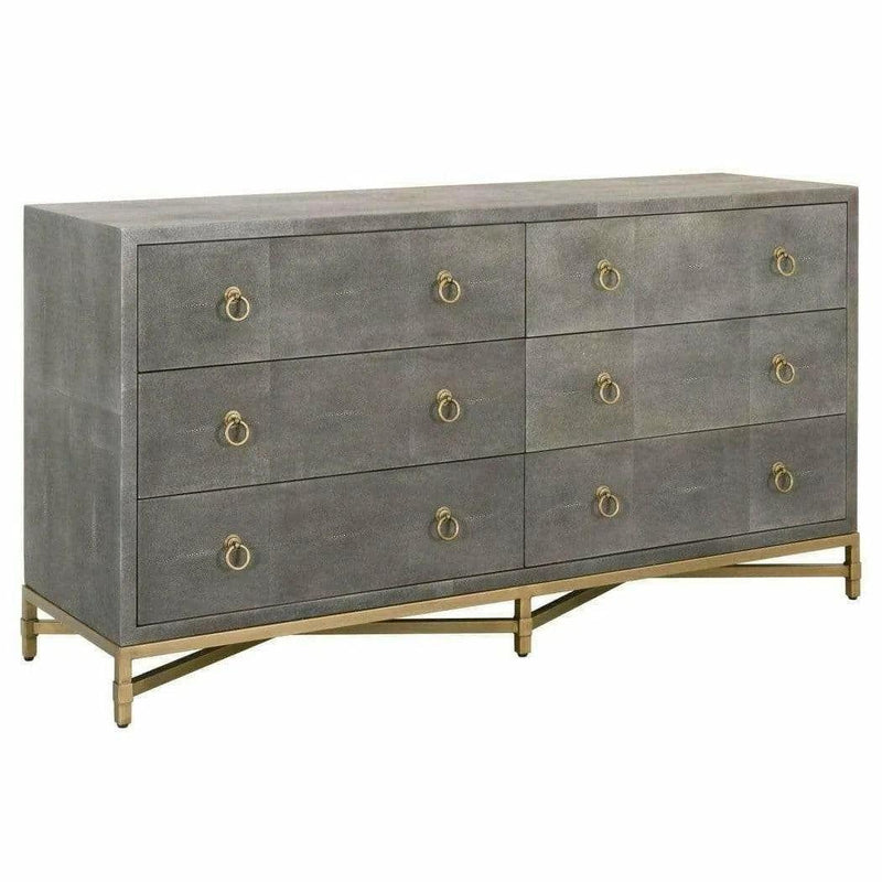 Strand Gray Shagreen 6-Drawer Double Dresser