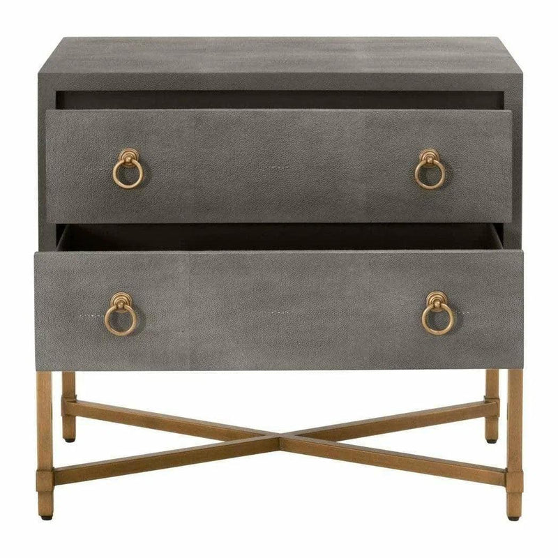 Strand Grey ShagreenNightstand 2 Drawers