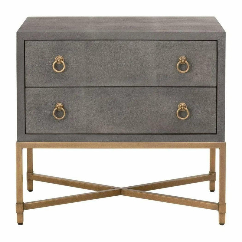 Strand Grey ShagreenNightstand 2 Drawers