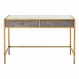 Strand Shagreen Desk Drawers Gray Shagreen