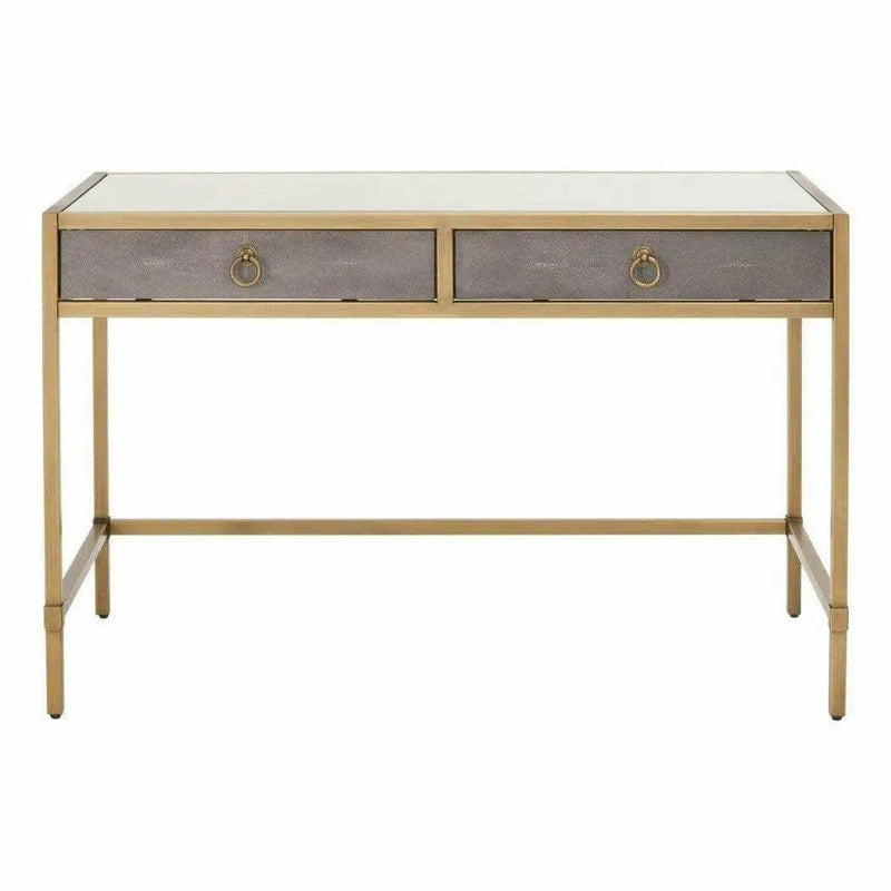 Strand Shagreen Desk Drawers Gray Shagreen