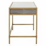 Strand Shagreen Desk Drawers Gray Shagreen