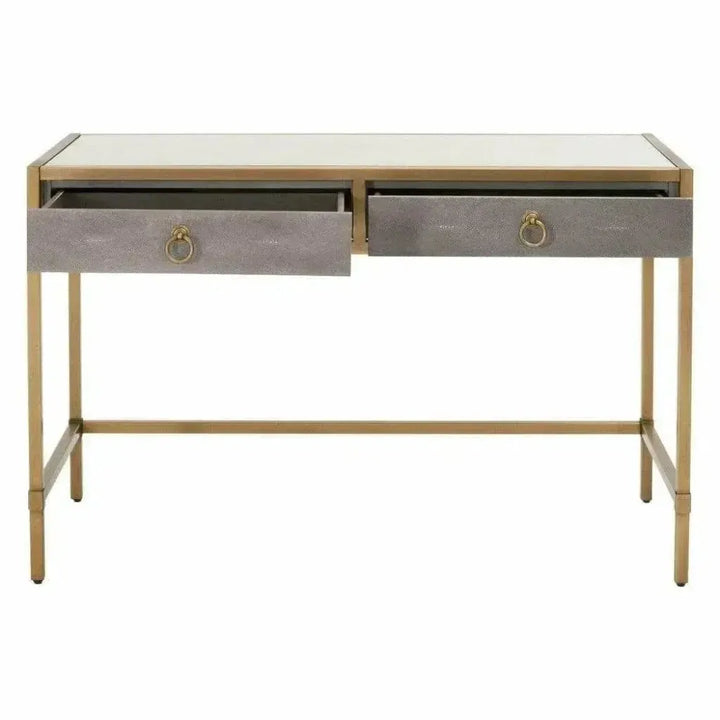 Strand Shagreen Desk Drawers Gray Shagreen-Home Office Desks-Essentials For Living-LOOMLAN