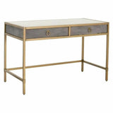 Strand Shagreen Desk Drawers Gray Shagreen