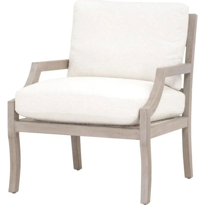 Stratton Club Chair Boucle Snow Solid Beech Wood - LOOMLAN - Essentials For Living - Accent Chairs