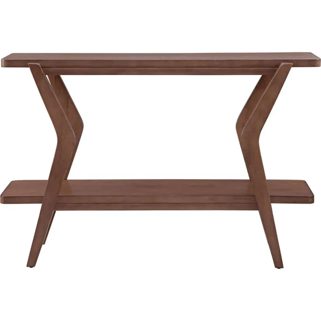 40-Inch Walnut Console Table Behind Couch | LOOMLAN