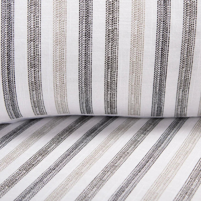 Striped Grey er Duvet Set With Two Shams