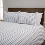 Striped Grey er Duvet Set With Two Shams