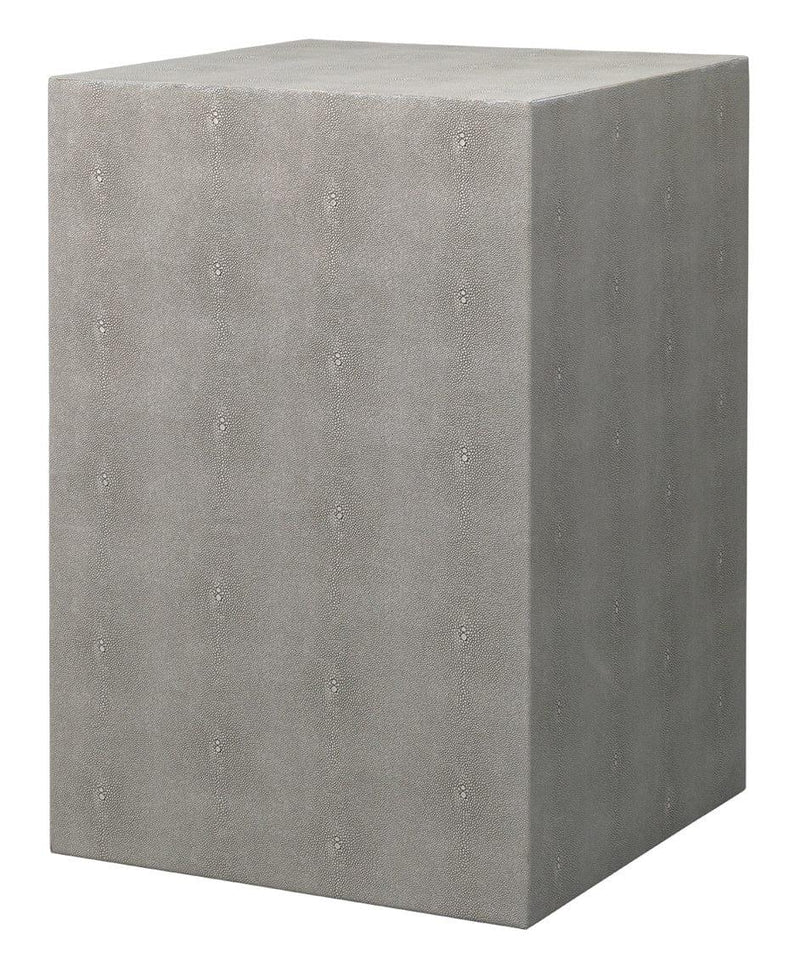 Structure Cream Leather Square Mid Century Modern Side Table Side Tables LOOMLAN By Jamie Young
