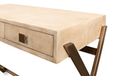 Stuart Leather Desk-Home Office Desks-Sarreid-LOOMLAN