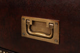 Studded Gentleman's Chest Leather Upholstery-Chests-Sarreid-LOOMLAN