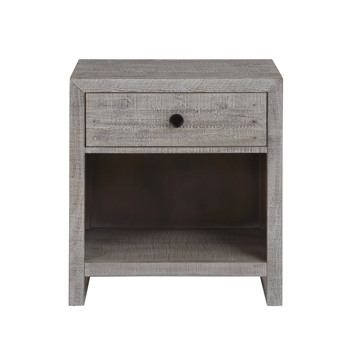Studio 20 One Drawer Grey Nightstand-Nightstands-Palmetto Home-LOOMLAN