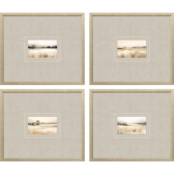 Subtle Landscape Wood Framed Wall Art 4PC
