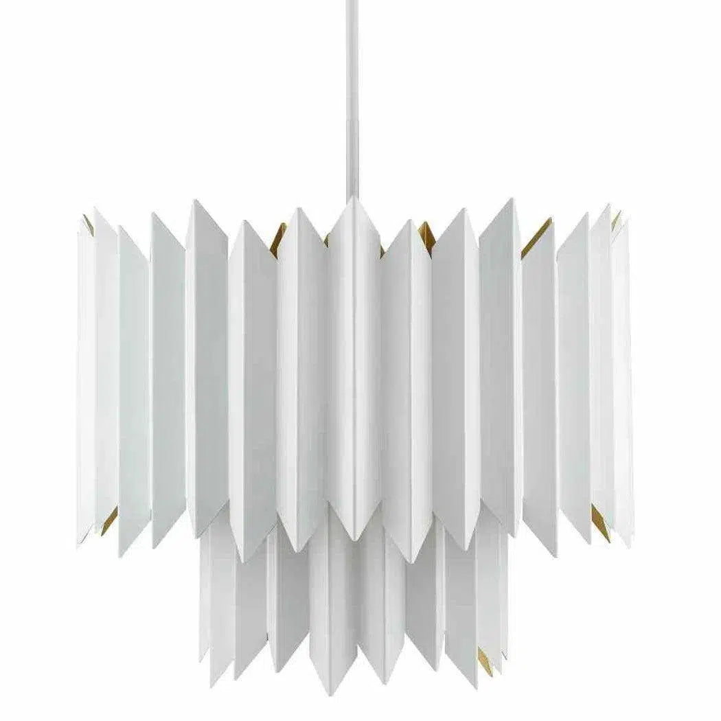 Sugar White Painted Gold Syrie Chandelier