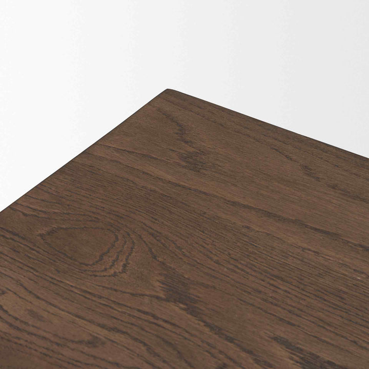 Suke Brown Rectangular Dining Table-Dining Tables-Mercana-LOOMLAN