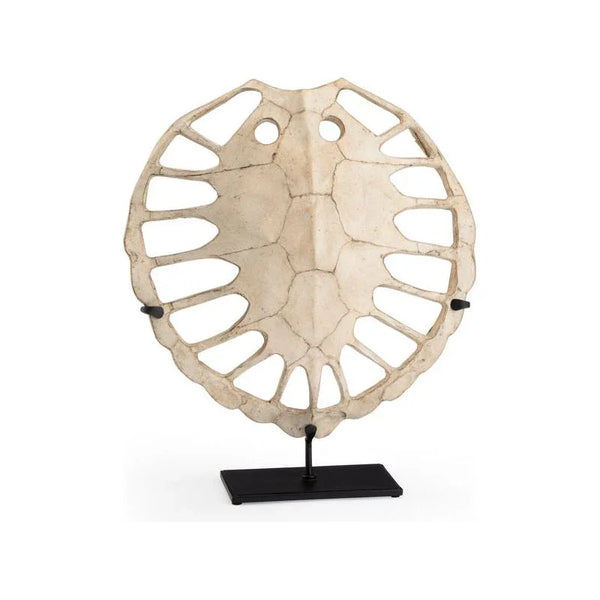 Sulcata Turtle And Iron Base Sculpture - LOOMLAN - Wildwood - Statues & Sculptures