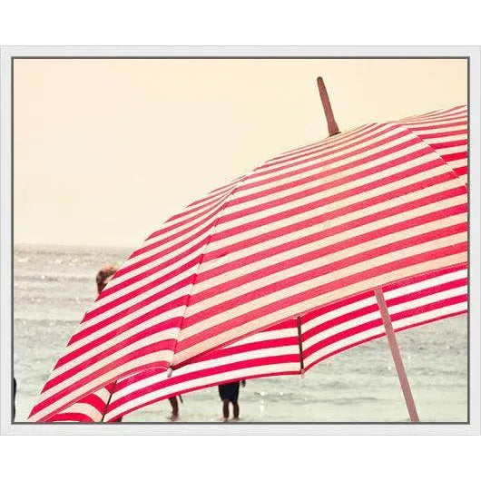 Summer Beach Umbrella d Canvas Wall Art For Living Room