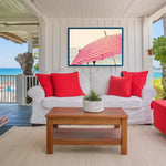 Summer Beach Umbrella d Canvas Wall Art For Living Room