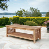 Summer Rectangular Teak Outdoor Coffee Table Storage