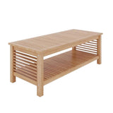 Summer Rectangular Teak Outdoor Coffee Table Storage