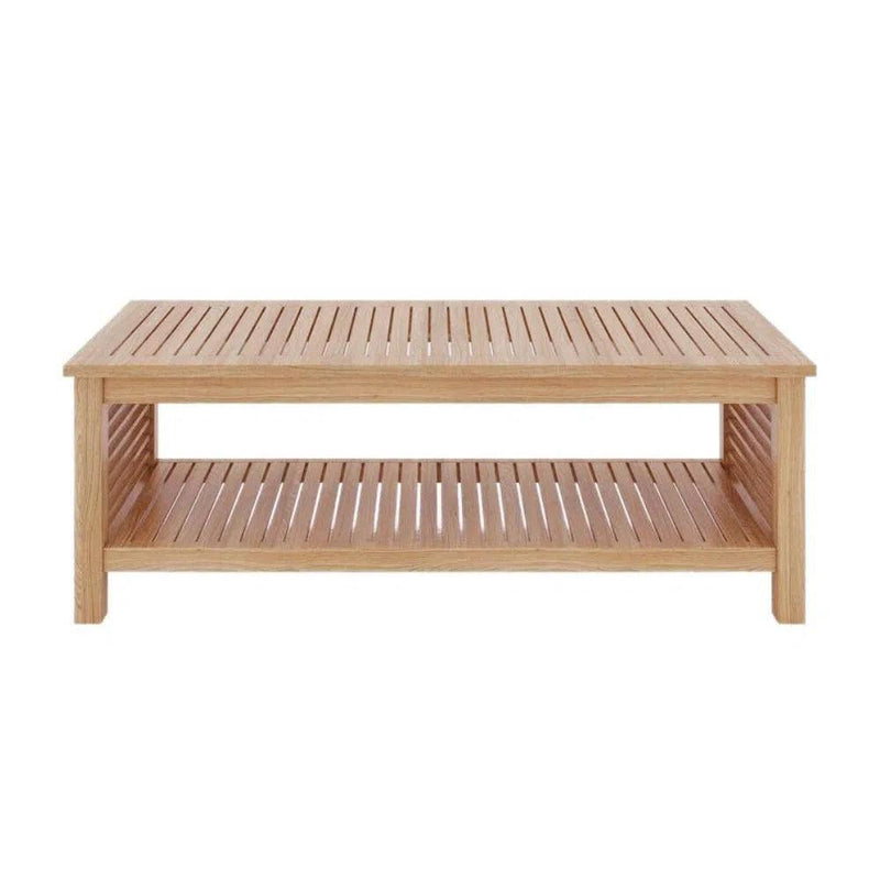 Summer Rectangular Teak Outdoor Coffee Table Storage