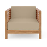 Summer Teak Outdoor Club Chair with Sunbrella Cushion-Outdoor Lounge Chairs-HiTeak-LOOMLAN