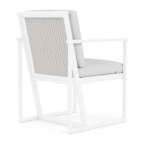 Summit Aluminum Frame Outdoor Dining Armchair-Outdoor Dining Chairs-Lloyd Flanders-LOOMLAN