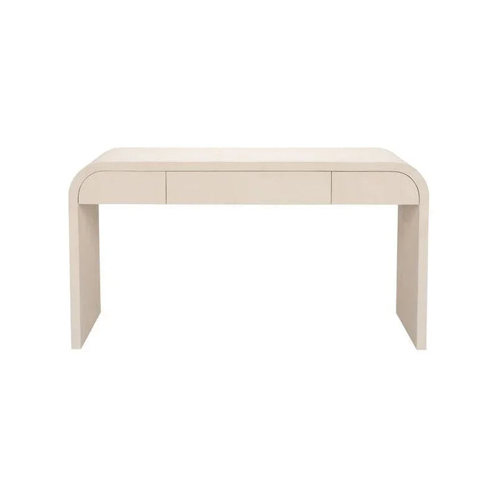 Summit Faux Shagreen Textured White Desk-Home Office Desks-Chelsea House-LOOMLAN