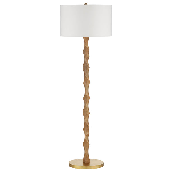 Sunbird Wood Floor Lamp Floor Lamps LOOMLAN By Currey & Co