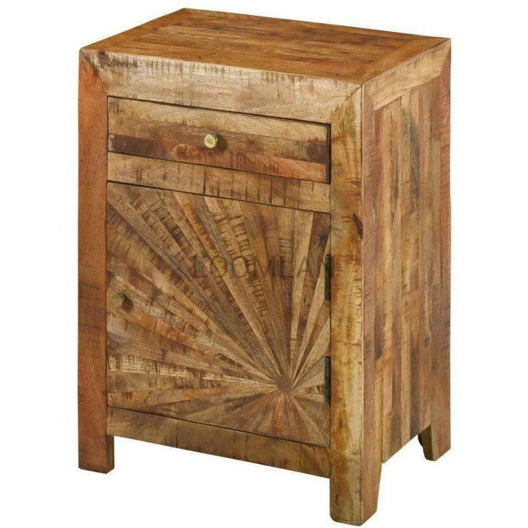 Sunburst Accent Cabinet 1 Drawer Sun