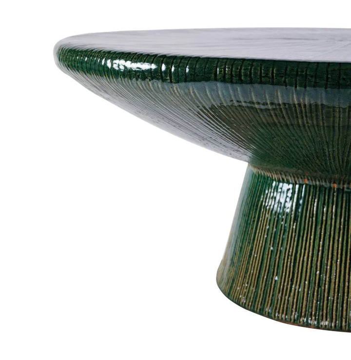 Sunburst Ceramic Patio Coffee Table-Outdoor Coffee Tables-Seasonal Living-LOOMLAN