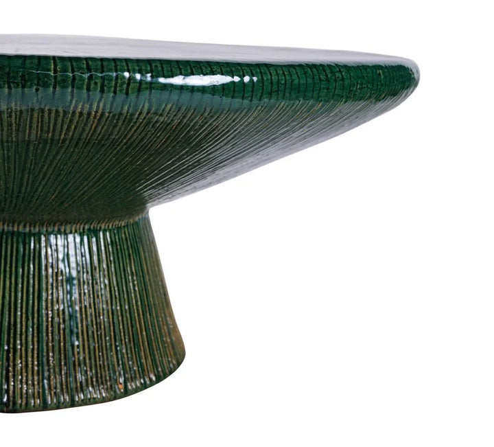 Sunburst Ceramic Patio Coffee Table-Outdoor Coffee Tables-Seasonal Living-LOOMLAN