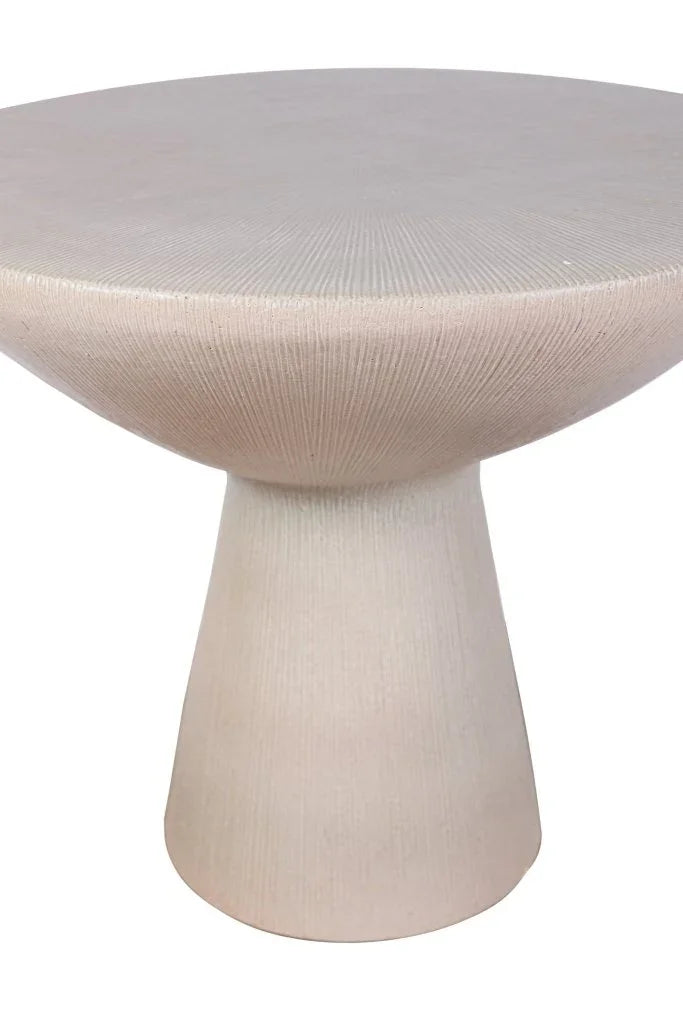 Sunburst Ceramic Round Patio Accent Table - LOOMLAN - Seasonal Living - Outdoor Side Tables