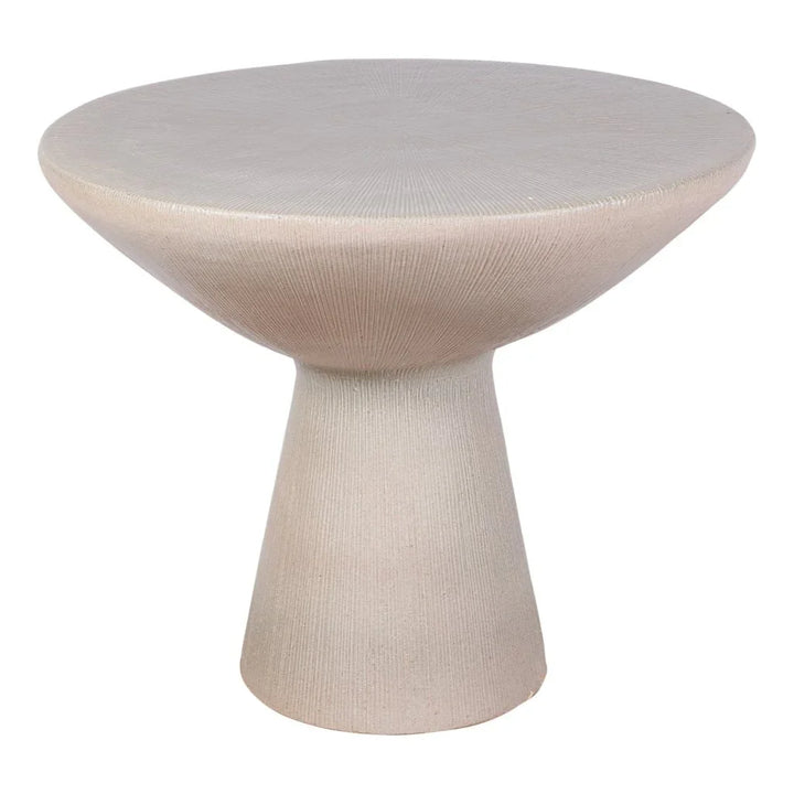 Sunburst Ceramic Round Patio Accent Table - LOOMLAN - Seasonal Living - Outdoor Side Tables