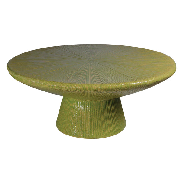 Sunburst Cocktail Table - Green Outdoor Coffee Table-Outdoor Coffee Tables-Seasonal Living-LOOMLAN