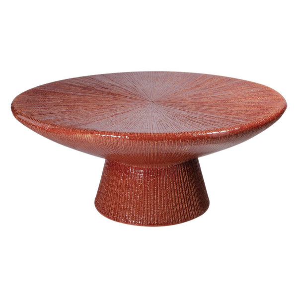 Sunburst Cocktail Table - Red Outdoor Coffee Table-Outdoor Coffee Tables-Seasonal Living-LOOMLAN