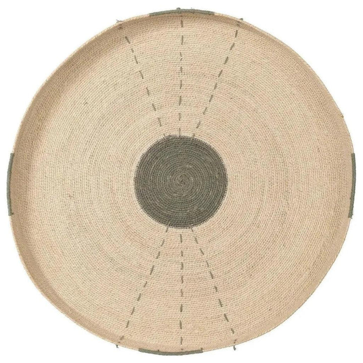 Sundial Seagrass Round Wall Art Rust-Framed Wall Art-Jamie Young-LOOMLAN