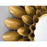 Sunflower Round Mirror Gold Wall Mirrors LOOMLAN By Zuo Modern