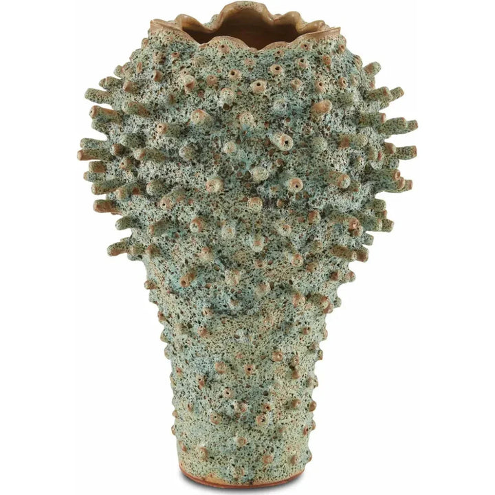Sunken Green Sea Urchin Green Table Lamp - LOOMLAN - Currey & Co - Table Lamps